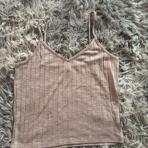pink cropped tank top 
lightly worn 
size M